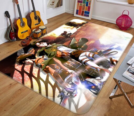 Attack On Titan Rug - 3D Attack On Titan 1636 Anime Non Slip Rug - Custom Size And Printing