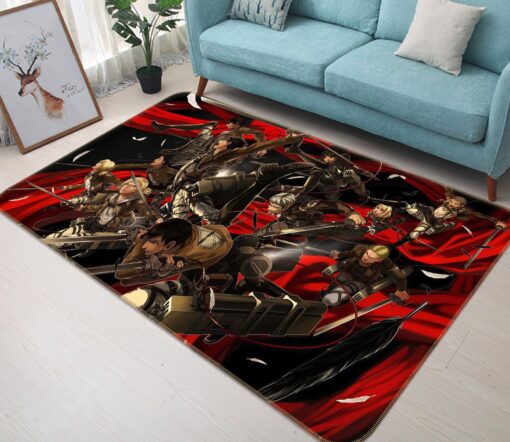 Attack On Titan Rug - 3D Attack On Titan 1055 Anime Non Slip Rug - Custom Size And Printing