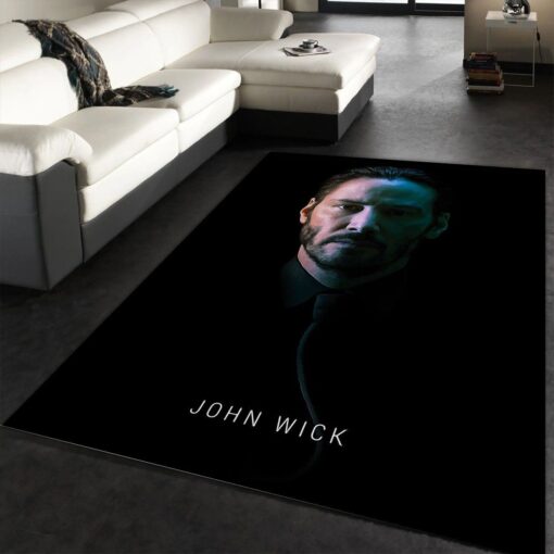 John Wick Area Rug Art Painting Movie Rug - Family Gift Us Decor - Custom Size And Print