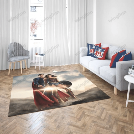 Superman And Wonder Woman Bedroom Living Room - Custom Size And Printing