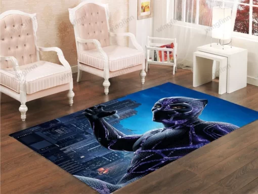 Black Panther Movie 2022 Carpet Area Rug - Custom Size And Printing