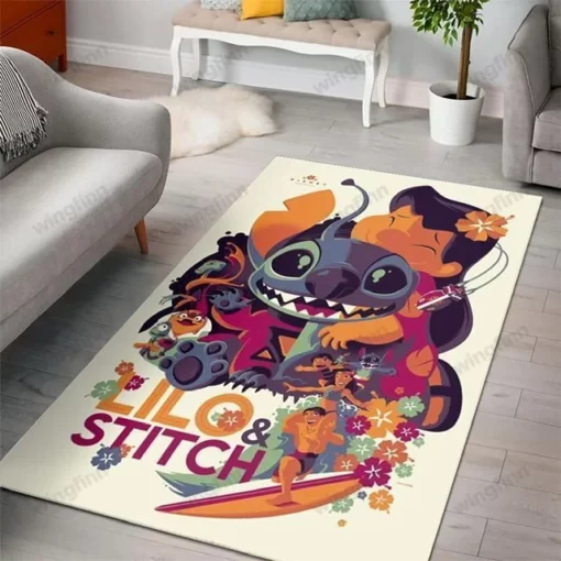 Lilo And Stitch Disney - Area Rug Living Room And Bed Room Rug - Custom Size And Printing