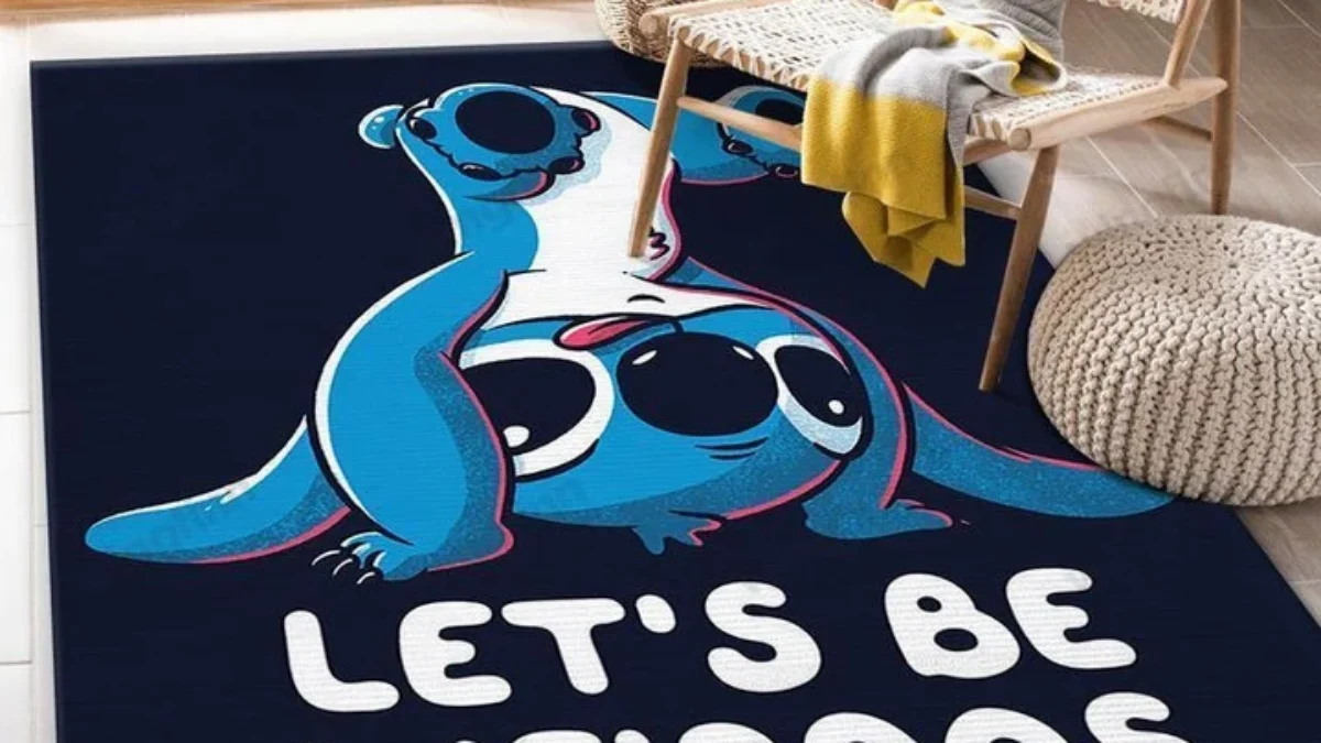 Stitch Let'S Be Weirdos Area Rug Living Room - Custom Size And Printing