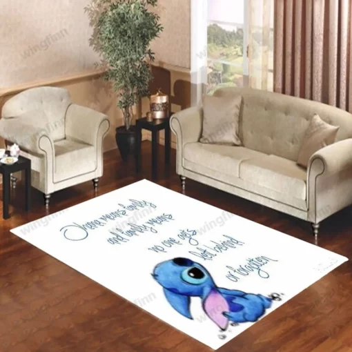 Stitch Disney Movie 10 Area Rug Living Room And Bed Room Rug - Custom Size And Printing