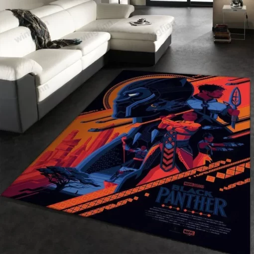 Black Panther Floor Rug Area Rug Living Room - Custom Size And Printing
