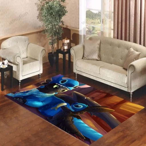 Stitch Disney Movie - Area Rug Living Room - Custom Size And Printing
