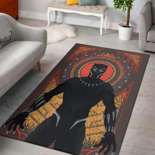 Black Panther Wakanda Marvel Area Area Rug Carpet - Custom Size And Printing