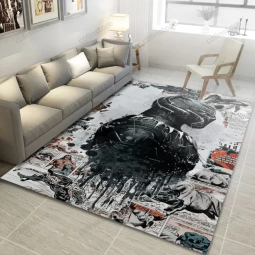 Black Panther Comic Rug - Living Room - Custom Size And Printing