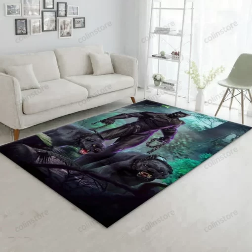 Black Panther Ver4 Movie Area Rug - Living Room Rug - Custom Size And Printing