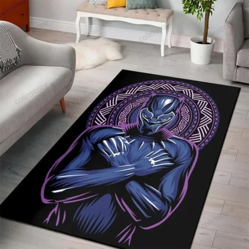 Black Panther Marvel Movies Area Rug - Living Room - Custom Size And Printing