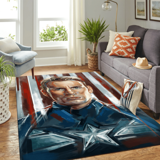 Captain America Carpet Home Decoration Rug - Custom Size And Printing