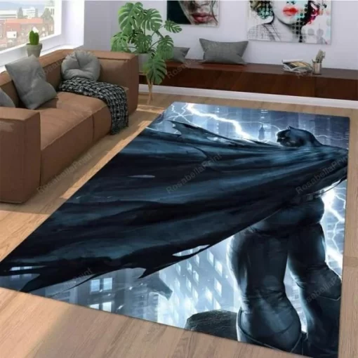 Batman Superhero Movie Area Rug - For Living Room - Custom Size And Printing