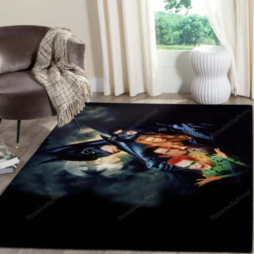 Batman Forever Halloween Area Rug - For Living Room - Custom Size And Printing