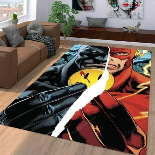 Batman Area Superhero Movie - Area Rug - For Living Room - Custom Size And Printing