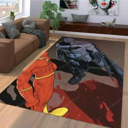 Batman Area Superhero Movie Area Rug - For Living Room - Custom Size And Printing