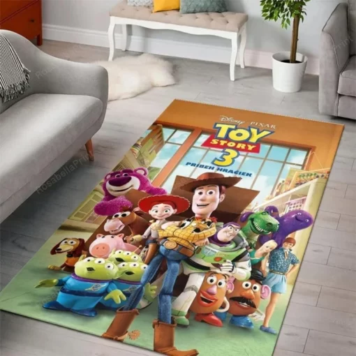 Toy Story Woody Movies Rectangle Area Rug - Carpet For Living Room - Custom Size And Printing