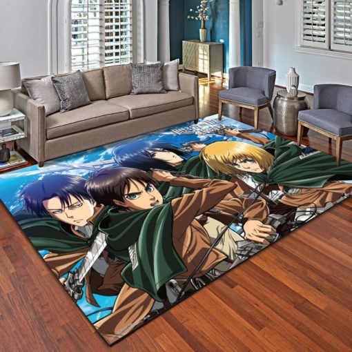 Attack On Titan Swords Rug - Living Room Bedroom Carpet - Custom Size And Printing