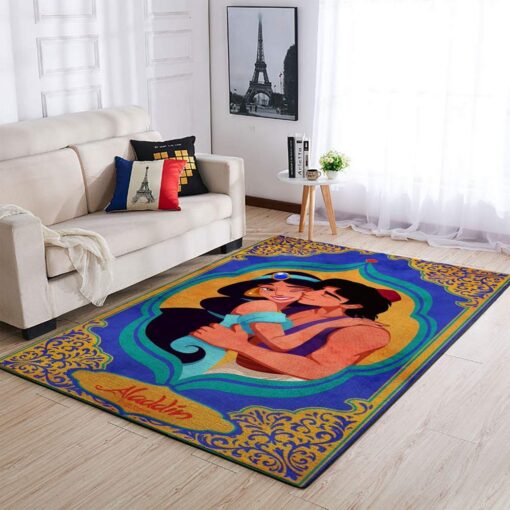 Aladdin Princess Jasmine Area Rug Area Rug - Home Decor - Bedroom Living Room Decor - Custom Size And Prin
