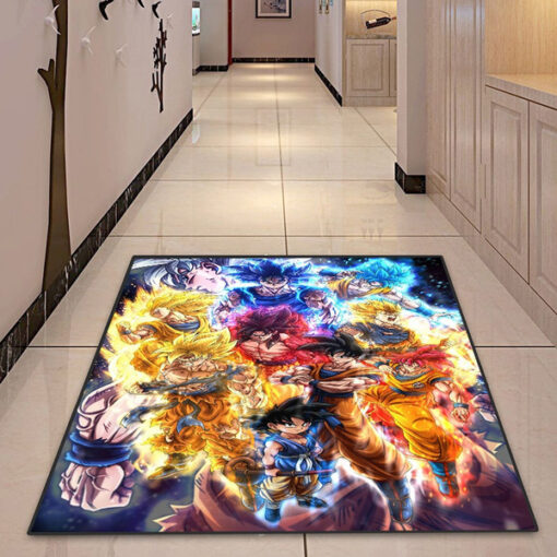 Anime Dragon Ball - Printed Flannel Area Rug Printed Room Area Rug Floor Carpet For Living Room Bedroom Home Decorative - Custom Size And Printing