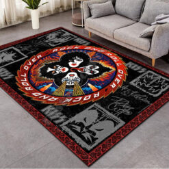 New Fashion 3D Print KISS Rock Carpets Living Room Decoration Bedroom Anti-Skid Area Rug  – Custom Size And Printing