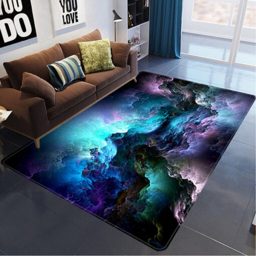 New Fashion 3D Print Galaxy Space Stars Carpets Living Room Decoration Bedroom Anti-Skid Area Rug Mat Soft Flannel Large Rug And Carpet H06 - Custom Size And Printing