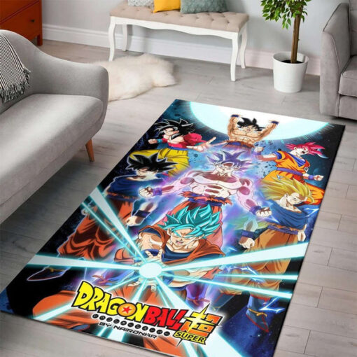 Dragon Ball Rectangle Rug - Dragon Ball Area Rug,Son Goku Floor Decor, Son Goku Dragon Ball, Dragon Ball Super,Dragon Ball Rug Carpe - Custom Size And Printing