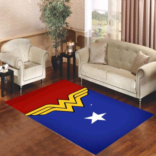 Wonderwoman Superhero Area Rug - Living Room - Custom Size And Printing