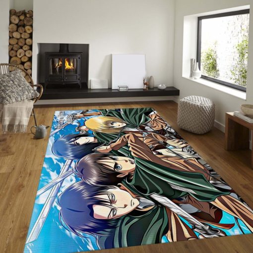 Attack On Titan Swords Area Rug Living Room Rug Us Gift Decor - Custom Size And Printing