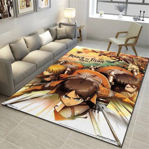 Attack On Titan Attack Area Rugs, Living Room Bedroom Carpet Rug - Custom Size And Printing