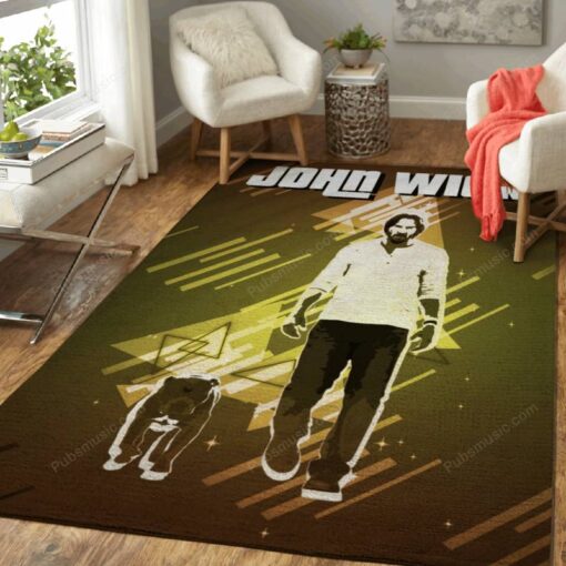 John Wick - Retro Geeks Area Rug Carpet - Custom Size And Prin