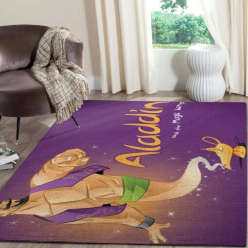Aladdin And The Magic Lamp Disney Area Rug - Carpet - Custom Size And Prin