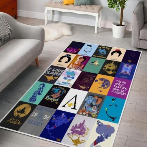 Aladdin Disney Area Rug Carpet - Custom Size And Prin