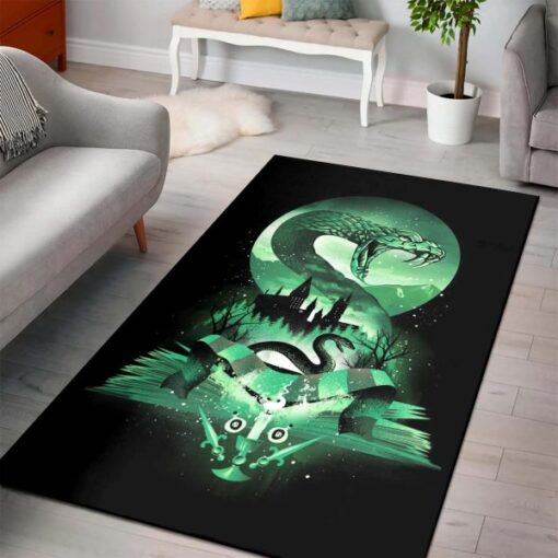 Book Of Slytherin Harry Potter Area Rug Carpet - Custom Size And Printing