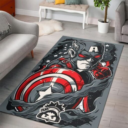 Captain America Power Rug Home Decor - Custom Size And Printing