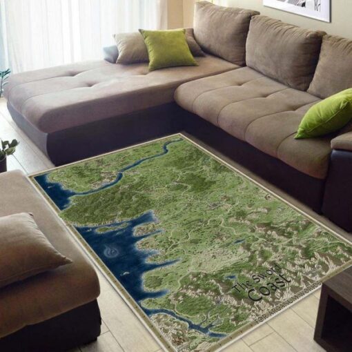 Dungeons & Dragons Baldur?S Gate Coast Map Area Rug Carpet - Custom Size And Printing