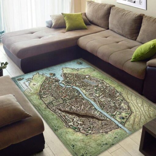 Dungeons & Dragons Neverwinter City Rug Carpet Area - Custom Size And Printing