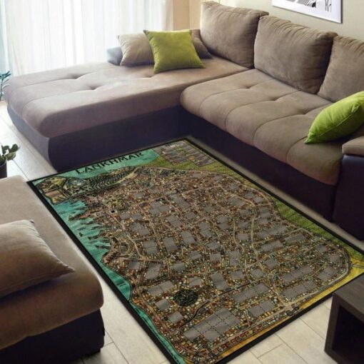 Dungeons & Dragons Lankhmar City Adventure Map Area Rug Carpet - Custom Size And Printing