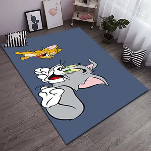 Funny Tom And Jerry Rug Carpet - Custom Size And Printing