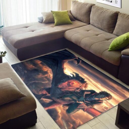 Harry Potter And Dragon Rug For Living Room - Custom Size And Printing