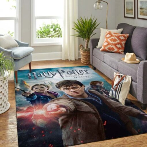 Harry Potter And The Deathly Hallows Rug For Living Room - Custom Size And Printing