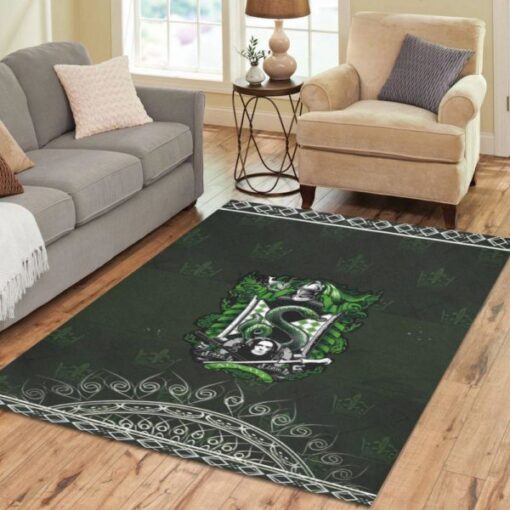 Harry Potter Emblem Snake Rug Carpet - Custom Size And Printing