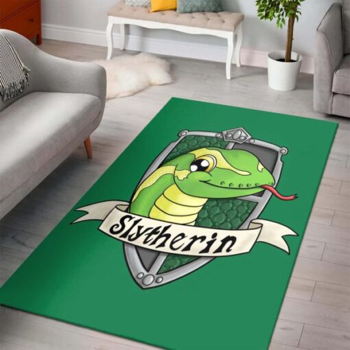Harry Potter Slytherin Style Cartoon Area Rug Carpet - Custom Size And Printing
