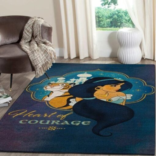 Heart Of Courage Aladdin Disney Area Rug Carpet - Custom Size And Prin