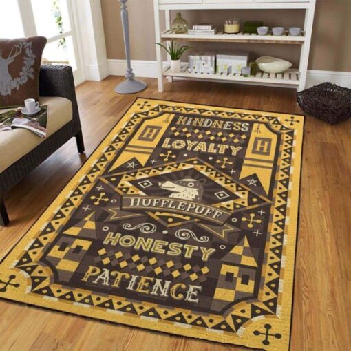 Hufflepuff Of Harry Potter Rug Carpet - Custom Size And Printing