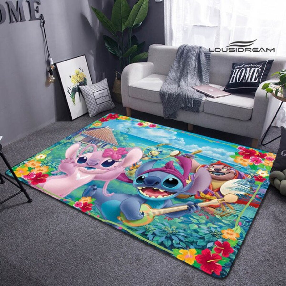 Stitch Let'S Be Weirdos Area Rug Living Room - Custom Size And Printing