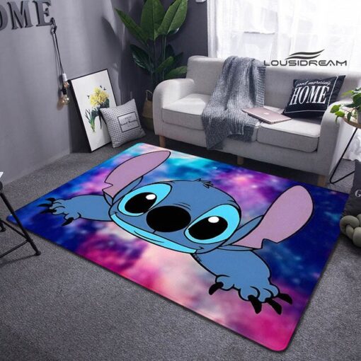 Lilio & Stitch Cartoon Carpet Children'S Playroom Living Room - Custom Size And Printing