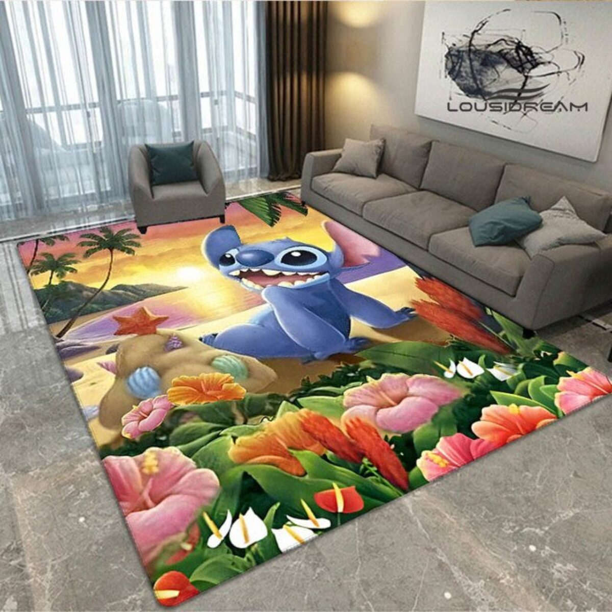 Stitch Movies Rug - Custom Size And Printing