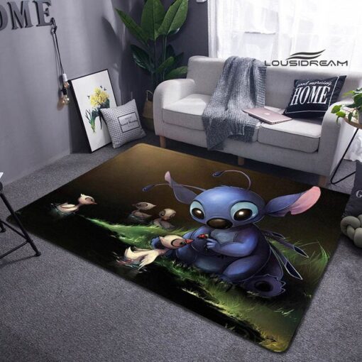 Lilio & Stitch Cartoon Carpet Children'S Playroom Living Room - Custom Size And Printing