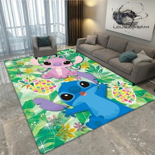 Lilio & Stitch Cartoon Carpet Children'S Playroom Living Room - Custom Size And Printing