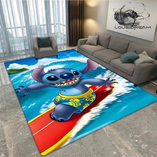 Lilio & Stitch Cartoon Carpet Children'S Playroom Living Room - Custom Size And Printing